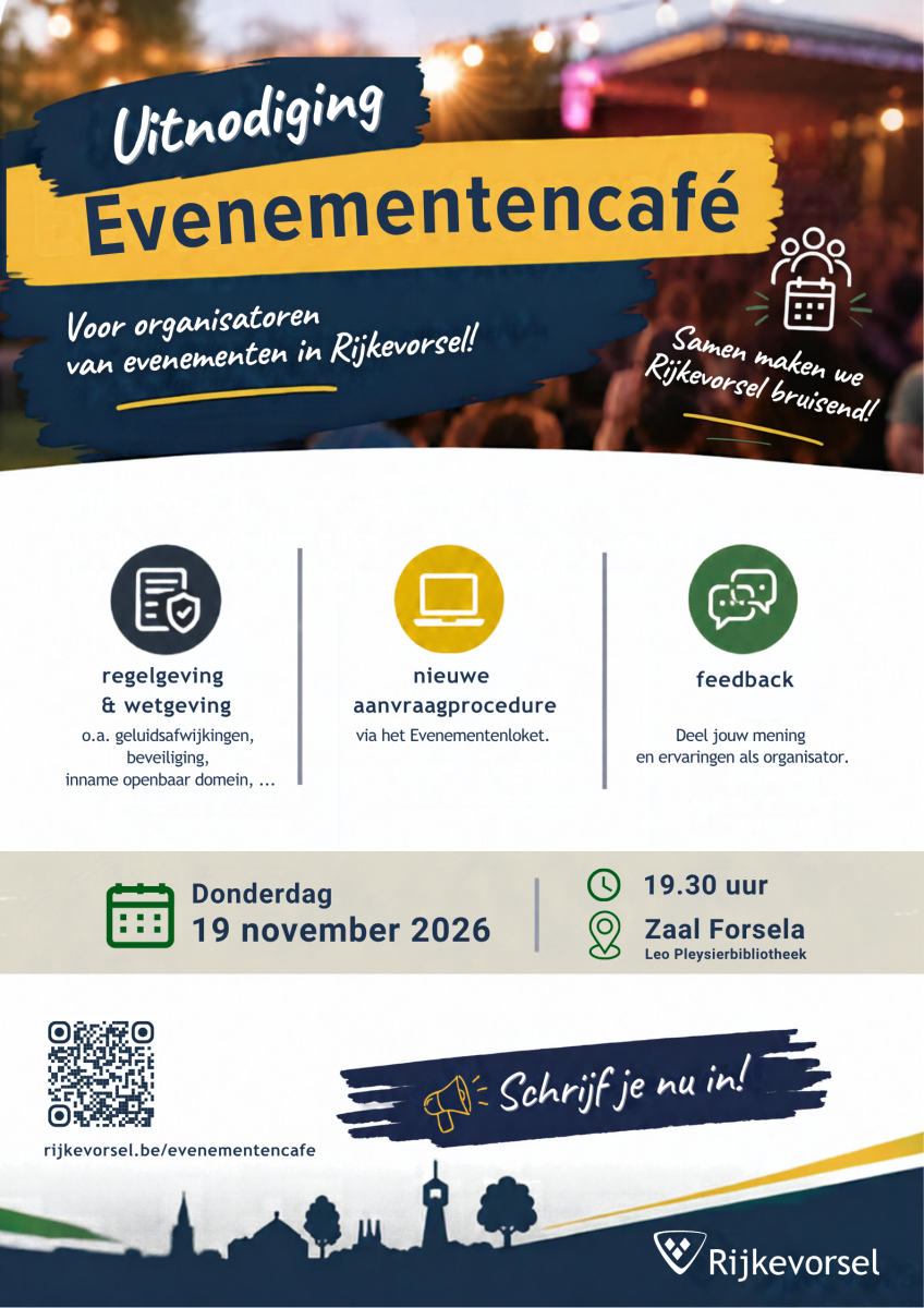 Affiche voor het Evenementencafé