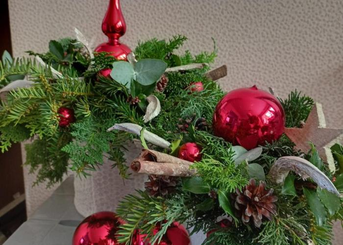 workshop 'Kerststuk bloemschikken'