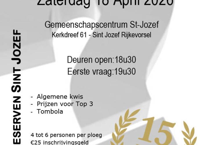 Aprilkwis 2026 © B-reserven Sint Jozef