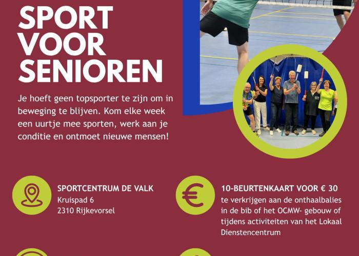Beweegsessies voor senioren © lokaal bestuur Rijkevorsel