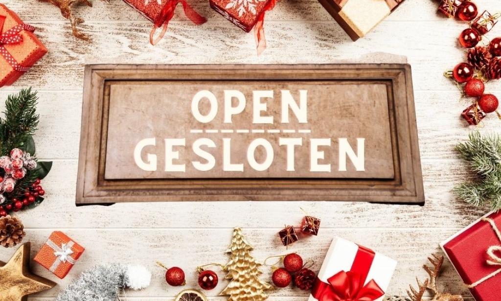 Sluitingsdagen tijdens de feestdagen