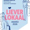flyer met een oproep om te stemmen voor de Liever Lokaal Award