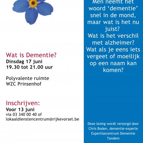 Wat is dementie? © Lokaal Bestuur Rijkevorsel