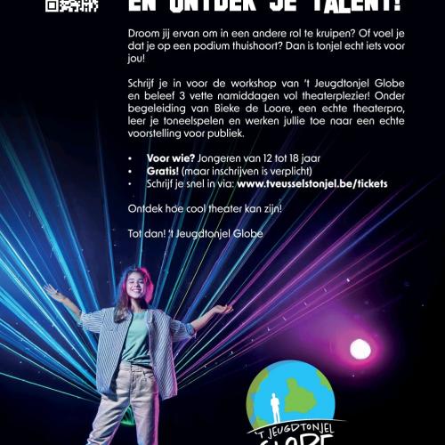 Flyer Tonjelworkshop Jeugd © 't Veussels Tonjel