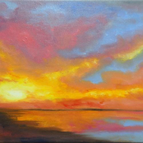 workshop schilderen zonsondergang © lve